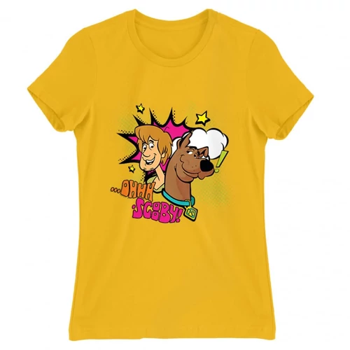 Sárga Scooby-Doo női rövid ujjú póló - Ohhh Scooby!