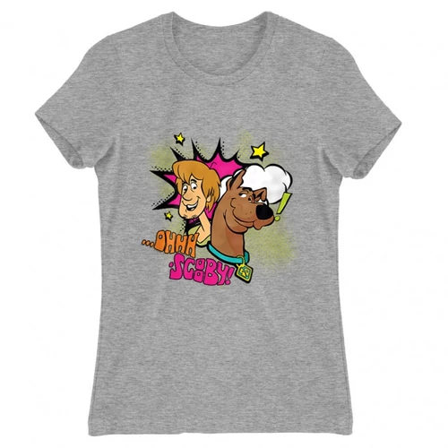 Sportszürke Scooby-Doo női rövid ujjú póló - Ohhh Scooby!