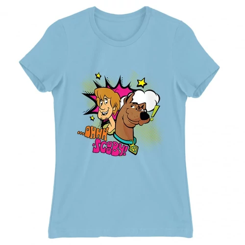 Világoskék Scooby-Doo női rövid ujjú póló - Ohhh Scooby!
