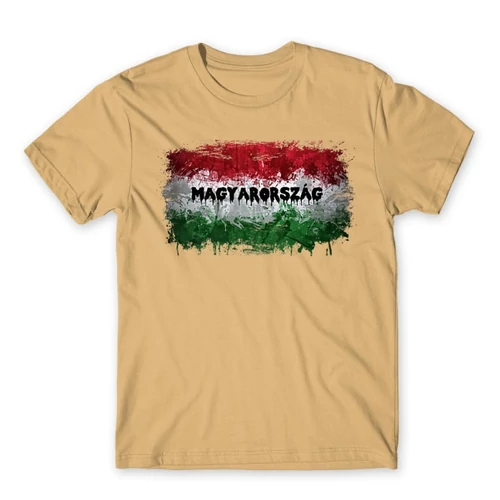 Homok Magyarország zászló férfi rövid ujjú póló - Splash