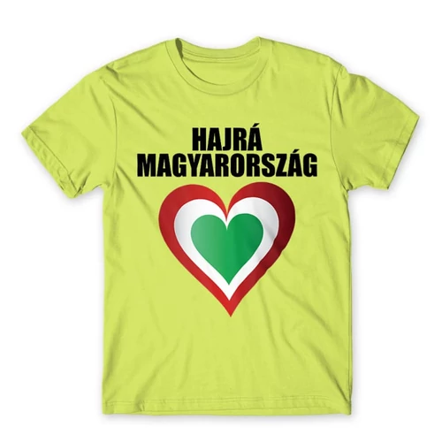 Almazöld Hajrá Magyarország férfi rövid ujjú póló - Szív