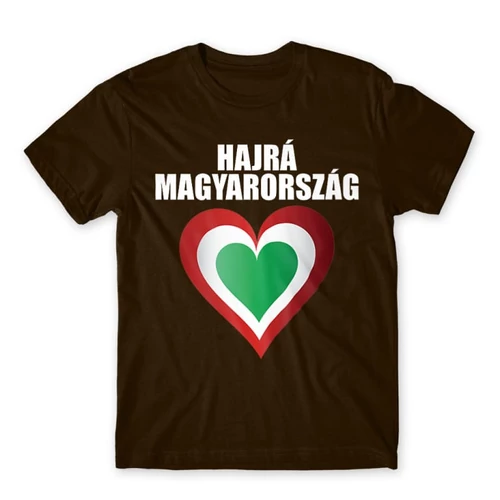 Barna Hajrá Magyarország férfi rövid ujjú póló - Szív
