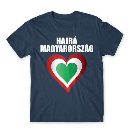 Denim Hajrá Magyarország férfi rövid ujjú póló - Szív