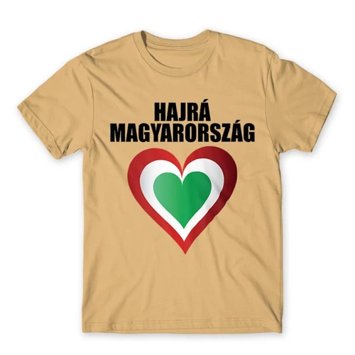 Homok Hajrá Magyarország férfi rövid ujjú póló - Szív