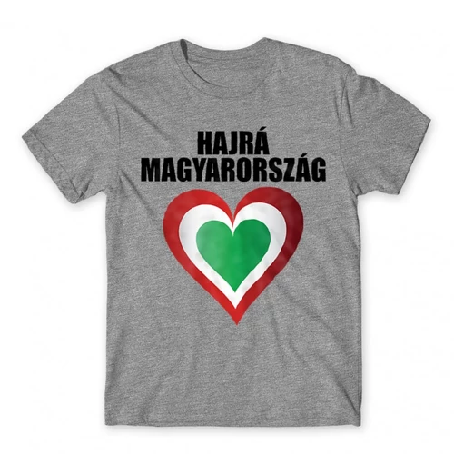 Sportszürke Hajrá Magyarország férfi rövid ujjú póló - Szív