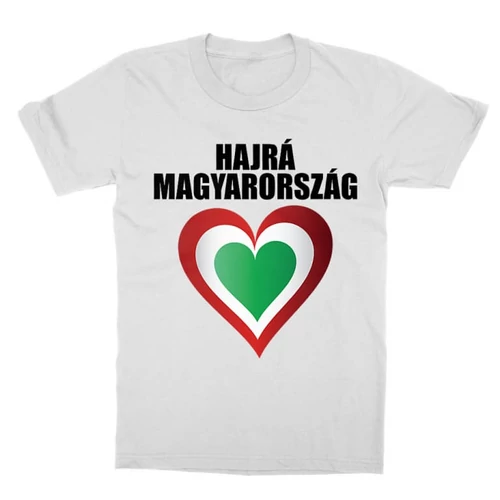 Fehér Hajrá Magyarország gyerek rövid ujjú póló - Szív