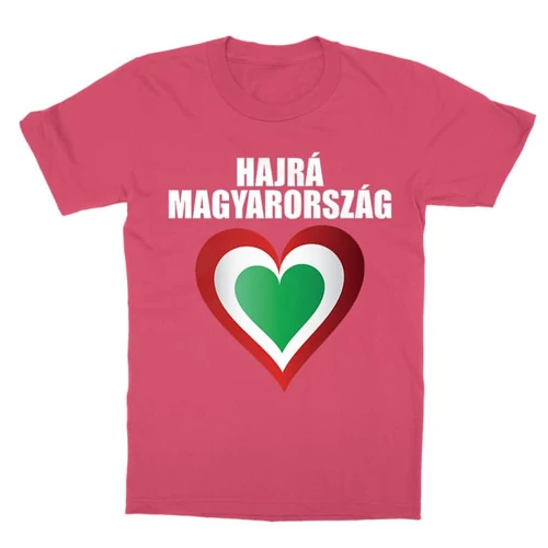 Pink Hajrá Magyarország gyerek rövid ujjú póló - Szív