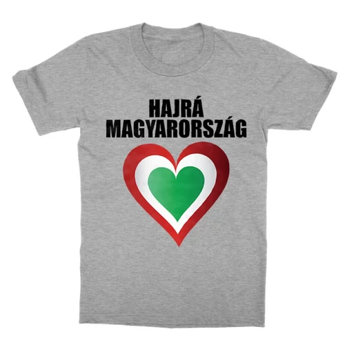 Sportszürke Hajrá Magyarország gyerek rövid ujjú póló - Szív
