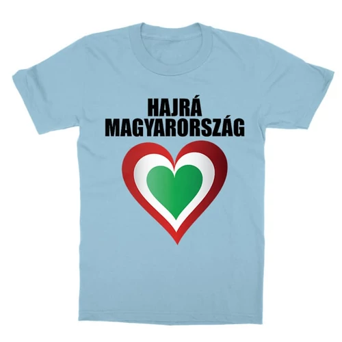 Világoskék Hajrá Magyarország gyerek rövid ujjú póló - Szív