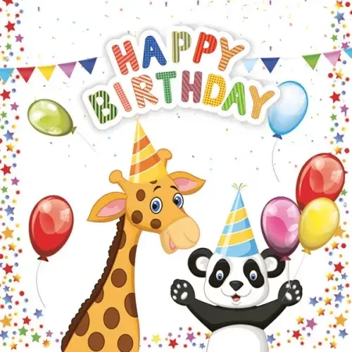 Happy Birthday szalvéta 20 db-os 33x33 cm - Star