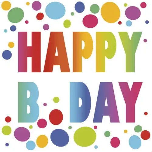 Happy Birthday szalvéta 20 db-os 33x33 cm - Dots