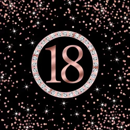 Happy Birthday szalvéta 20 db-os 33x33 cm - 18 Rose Gold