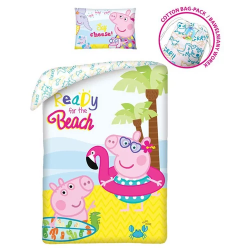 Peppa malac ágyneműhuzat garnitúra ajándék tornazsákkal - Ready for the Beach
