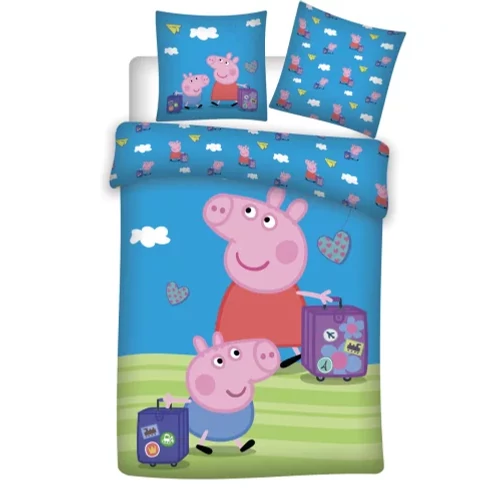 Peppa malac gyerek ágyneműhuzat garnitúra - Travel