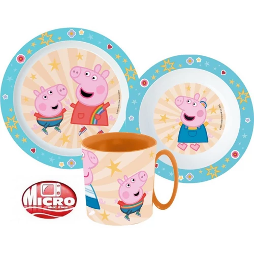 Peppa malac műanyag étkészlet