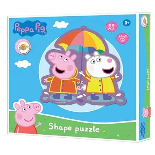Peppa malac forma puzzle 53 db-os - Rain