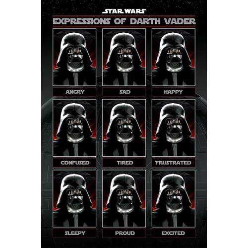 Star Wars plakát - Darth Vader arckifejezések