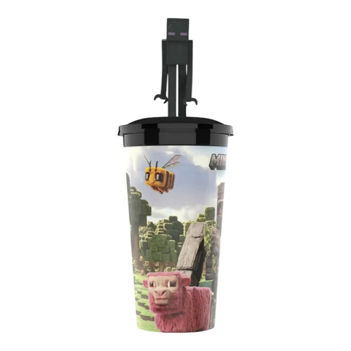 Egy Minecraft film pohár és Enderman topper, figura 