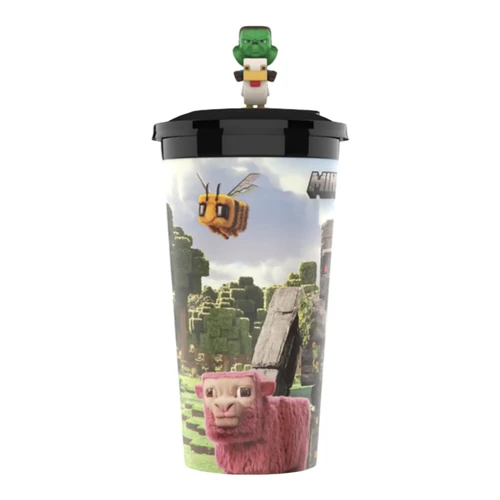 Egy Minecraft film pohár és Zombie topper, figura 