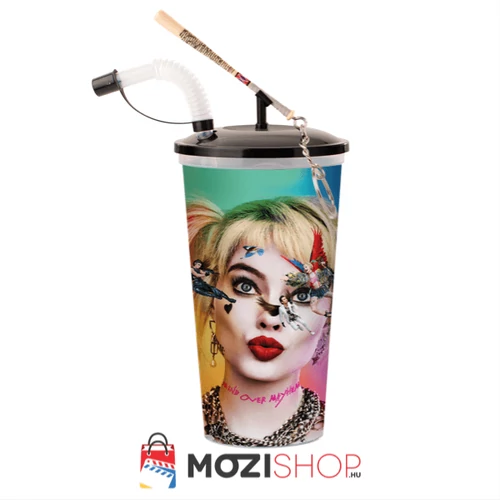 Ragadozó madarak (és egy bizonyos Harley Quinn csodasztikus felszabadulása) pohár és baseball ütő topper, figura