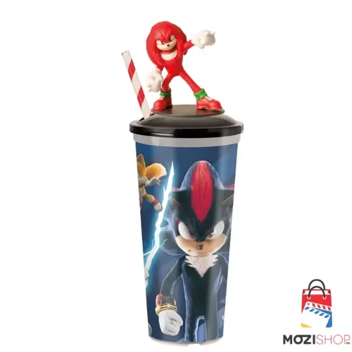 Sonic, a sündisznó 3. pohár és Knuckles topper, figura