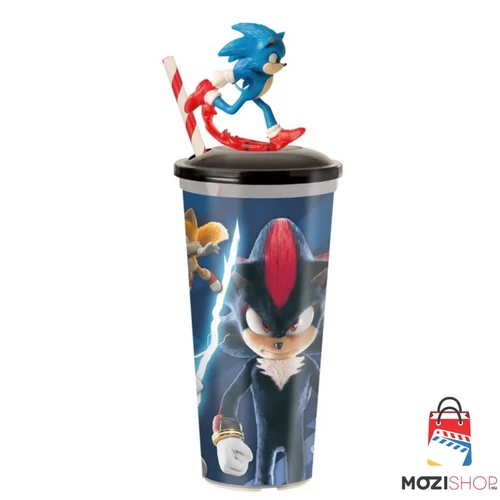 Sonic, a sündisznó 3. pohár és Sonic topper, figura