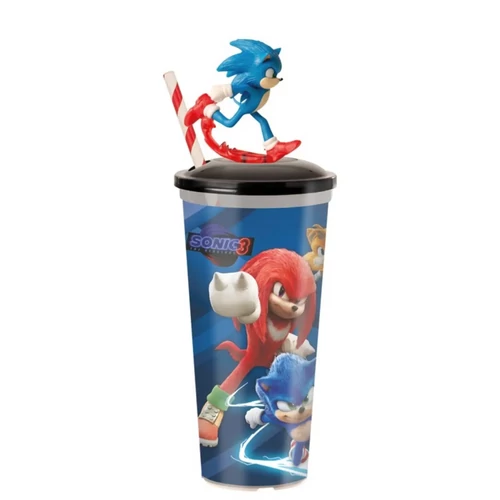 Sonic, a sündisznó 3. pohár és Sonic topper, figura