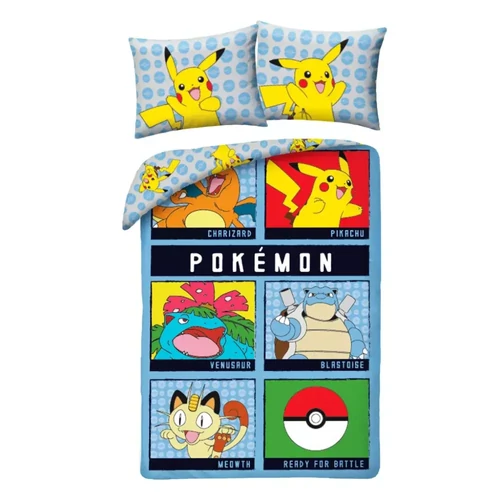 Pokémon ágyneműhuzat garnitúra 140×200 cm, 70×90 cm - Ready for Battle
