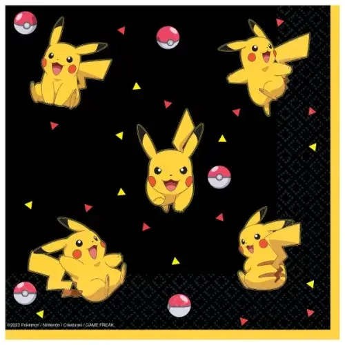 Pokémon szalvéta 16 db-os 33x33 cm - Thunder