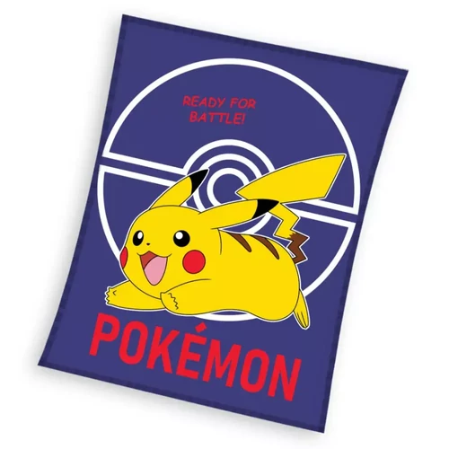 Pokémon flanel polár takaró, ágytakaró 110x140 cm - Ready for Battle Dark