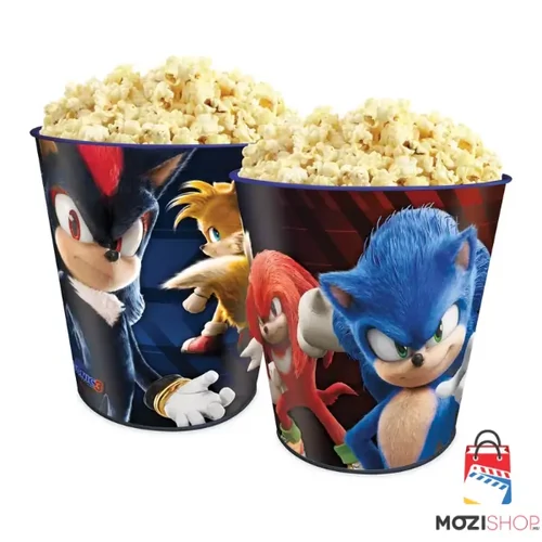 Sonic, a sündisznó 3. dombornyomott popcorn vödör 