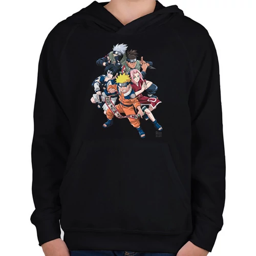 Fekete Naruto gyerek kapucnis pulóver - Characters