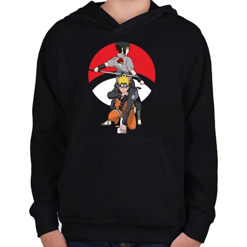 Fekete Naruto gyerek kapucnis pulóver - Characters II.