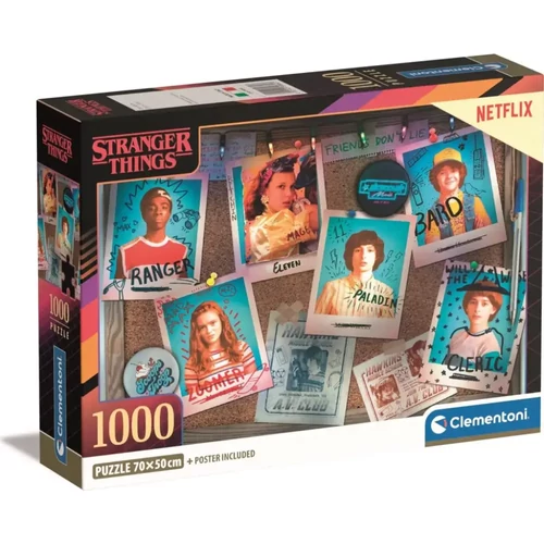 Stranger Things 1000 db-os puzzle - Caracters - A kirakó képén a sorozat főszereplői jelennek meg