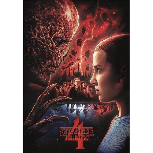 Stranger Things 1000 db-os puzzle - Eleven vs. Vecna - A kirakó képén a sorozat negyedik évadának két főszereplője, Eleven és Vecna jelenik meg