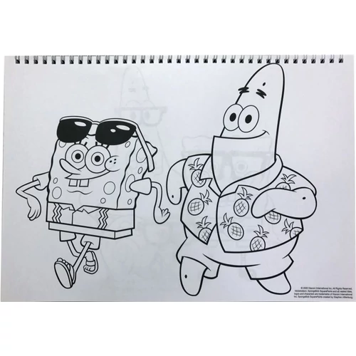 SpongyaBob spirálos vázlatfüzet matricákkal A/4