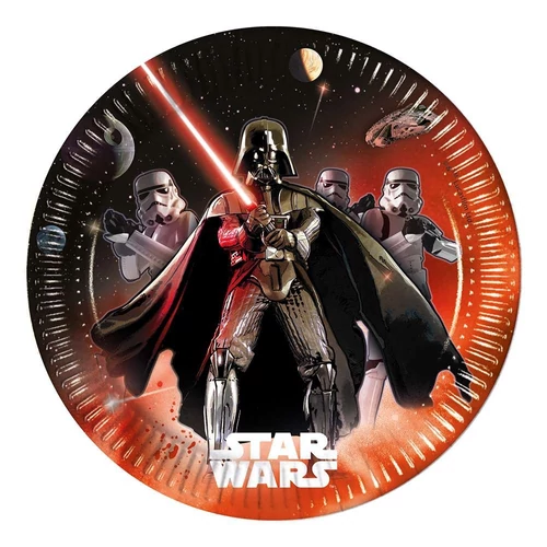 Star Wars papírtányér 23 cm 8 db-os szett - Darth Vader és rohamosztagosok