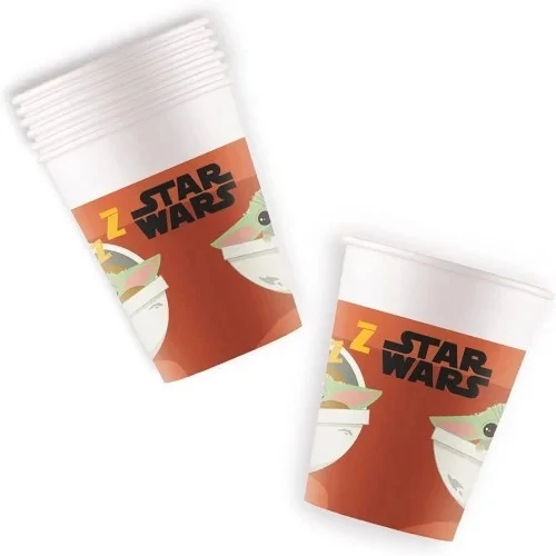 Star Wars The Mandalorian papír pohár 8 db-os szett - Baby Yoda