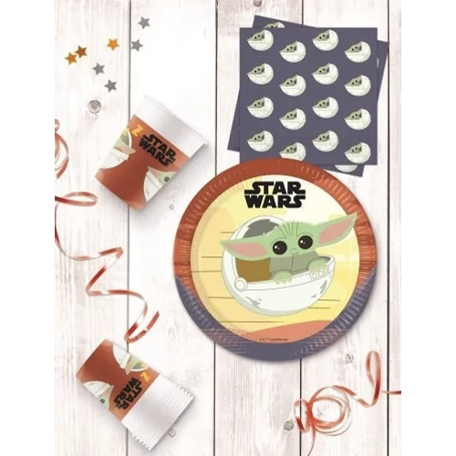 Star Wars The Mandalorian papír pohár 8 db-os szett - Baby Yoda