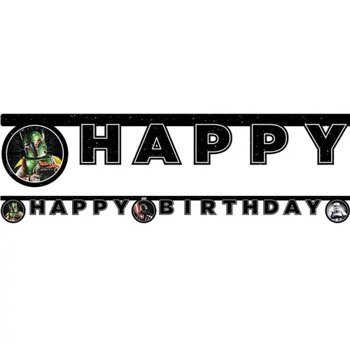 Star Wars Happy Birthday felirat 2 méter - Galaxy