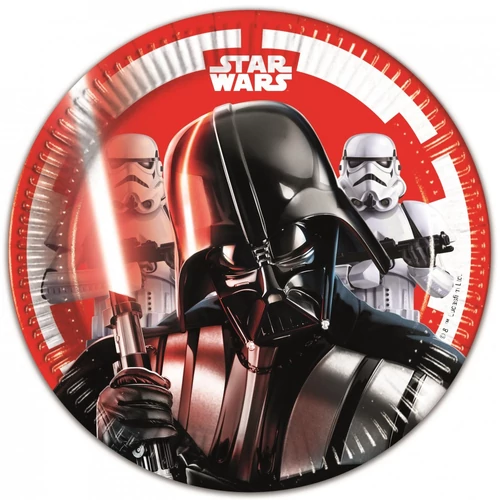 Star Wars papírtányér 20 cm 8 db-os szett - Darth Vader és rohamosztagos
