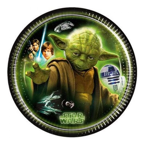 Star Wars papírtányér 20 cm 8 db-os szett - Klasszikus karakterek