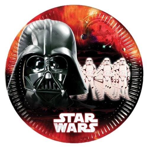 Star Wars papírtányér 23 cm 8 db-os szett - Darth Vader és rohamosztagosok