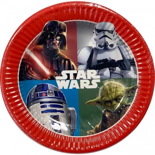 Star Wars papírtányér 20 cm 8 db-os szett - Klasszikus karakterek