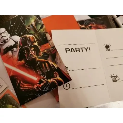 Star Wars party meghívó 6 db-os - Darth Vader és rohamosztagos