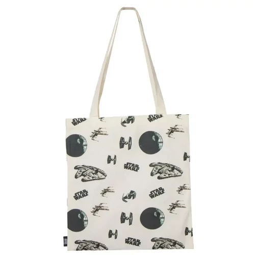 Star Wars shopping bag, bevásárlótáska 40 cm - Halálcsillag és Millenium Falcon