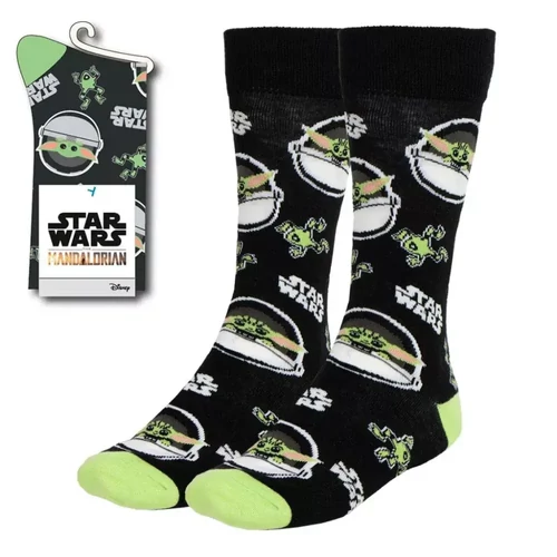 Star Wars The Mandalorian férfi hosszú szárú zokni 38/45 - Baby Yoda