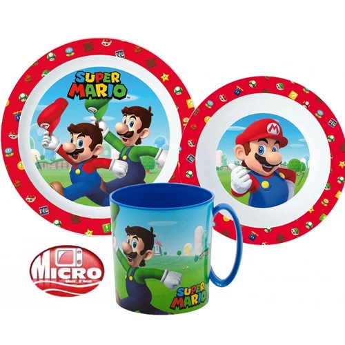 Super Mario műanyag étkészlet