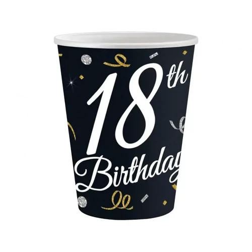 Happy Birthday papír pohár 6 db-os 200 ml - 18 B&C