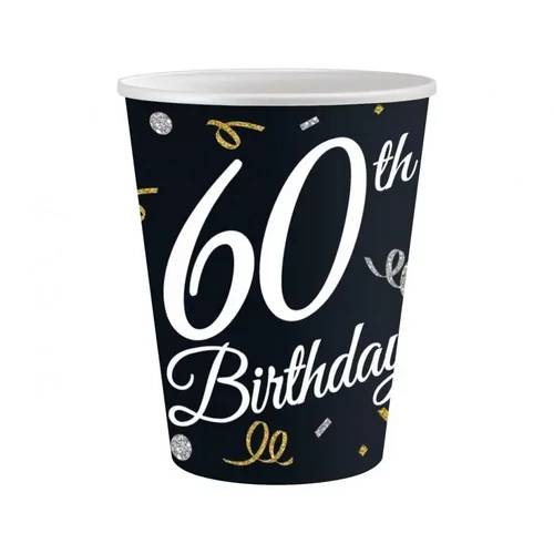 Happy Birthday papír pohár 6 db-os 200 ml - 60 B&C